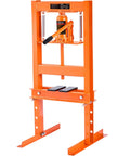 Heavy Duty 6 Ton H-Frame Hydraulic Shop Press For Garage Use adjustable steel frame with hydraulic jack for auto repair.