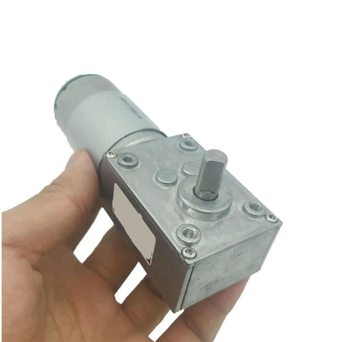 Super High Torque 12 Volt Dc Worm Geared Motor With Encoder Disk For Industrial Automation and Robots That Gets The Job Done Smooth And Reliable held in hand
