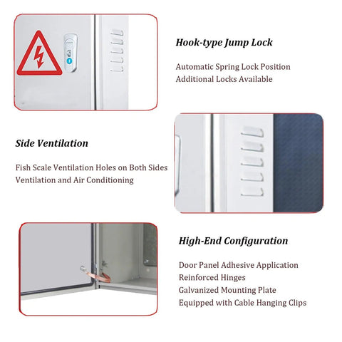 Close-up of Tough As Nails Heavy Duty EV Charger Cover with ventilation holes and locking mechanism for safety.