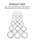Stainless Steel Internal Tooth Lock Washers Serrated Star Shape 300Pcs Assortment Kit sizes M3 to M10