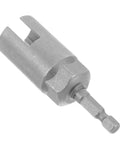 Hex Shank Slotted Wing Nut Socket Wrench For Hurricane Shutters And Panel Nuts A Sweet Upgrade Multi Function Drill Driver, silver metal tool.