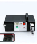 Professional Electric Terminal Crimping Tool And Automatic Wire Stripper Combo with trigger, buttons, and a sleek design.