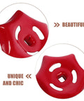 Close-up of Two Pack Iron Valve Hand Wheels With 6mm By 6mm Square Hole, red sturdy grip design for industry jobsites