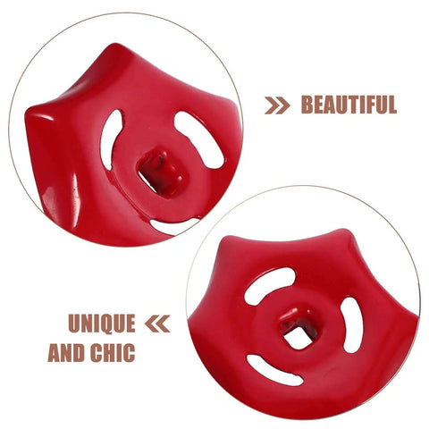 Close-up of Two Pack Iron Valve Hand Wheels With 6mm By 6mm Square Hole, red sturdy grip design for industry jobsites