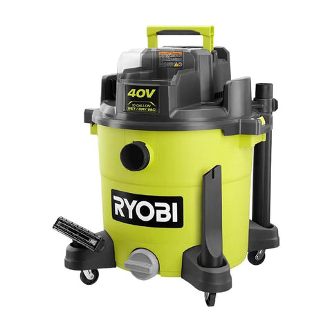 40V 10 Gallon Cordless Wet Dry Vacuum For Jobsites And Workshops With 80 CFM Suction Long Battery Life And Easy Cleanup, green