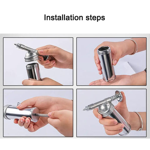 Installation steps of Lightweight 80cc Manual Grease Gun Handheld High Pressure Filler For Auto And Excavator Maintenance