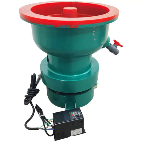 40L Vibratory Finishing Machine With Variable Frequency Drive And 550W Copper Motor Pro Grade Polyurethane Lined Tumbler