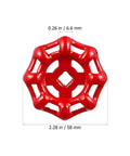 Red Cast Iron Valve Hand Wheel Set, 10 Pack, Heavy Duty Shutoff Handles with Decorative Metal Accents, Flat Bottom Design