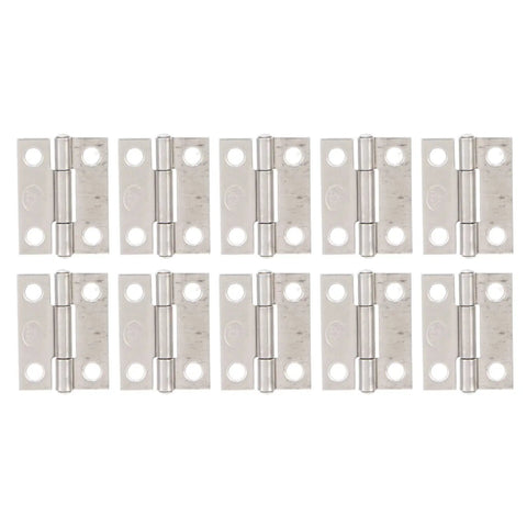1 Inch Stainless Steel Butt Hinges 4 Hole Foldable Cabinet Hinges For Marine Boxes 10 Piece Set Heavy Duty Rust Resistant Easy Install