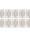 Ten Pack 1 Inch Stainless Steel Butt Hinges 304 Grade Four Hole Foldable For Marine Boxes And Cabinets Sturdy Rust Resistant Door Hardware Easy