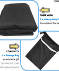 Weatherproof 600D Heavy Duty Square Fire Pit Cover 28 By 28 Inches with storage bag for outdoor patio use