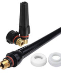 Stubby Gas Lens TIG Welding Torch Kit No Ten Glass Cup for WP 17 18 26 with Sixty Three Piece Consumables Set parts