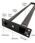 Heavy Duty Black Stainless Steel Furniture Legs Four Piece Modern Cabinet Riser Feet dimensions and design details
