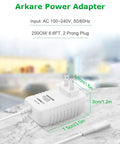 Plug And Play Cordless Water Flosser Charger For WP Series Replacements Arkare 3V Wall Power Supply with 6 foot cord