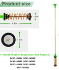 Replacement Suspension Rods 26 4In for Samsung Washers WA50R5200AW WA50R5400AV WA50R5400AW WA45N3050AW Replaces DC97-16350D with dimensions