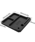 Silicone Tool Tray Organizer With Magnetic Holders And Stand, heat-resistant, durable silicone 160x160mm with compartments.
