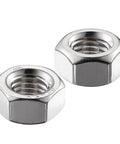 Beefy 1/4-20 Stainless Steel Hex Nuts Set, 50 Pieces, Coarse UNC Threads, 7/16 Inch Hex Drive, 0.5 Inch Nut Width, 0.22 Inch Height