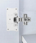 Five Piece Cabinet Door Hinge Repair Plates Durable Quick Install Hardware For Kitchen Cabinets And Home Office Use Easy Open Design No Hassle Prevents Squeaks And Dropped Doors installed on a cabinet door