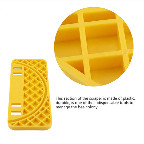 Close-up of Uncapping Tank Holder for Beekeeping and Honey Harvesting Equipment, showing yellow ABS plastic with groove design detail.