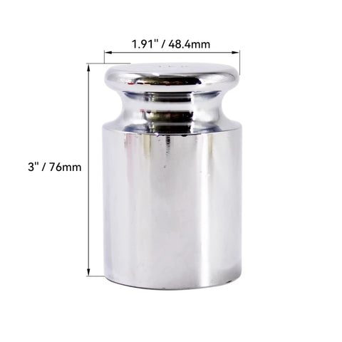1000 Gram M2 Class Chrome Calibration Weight for Digital Scales and Pocket Scales Heavy Duty Steel with Flat Top and Bottom