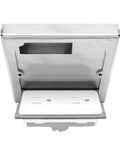 Slick Recessed Floor Outlet Kit With Flat Concealed Cover For Hassle Free Electrical Access At Home Or Office Heavy Duty Stainless Steel Silver Build 2 Prong 6 Hole Ready For Tile And Carpet Floors