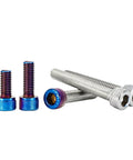 Burning Blue Stainless DIN912 Hex Socket Cap Head Screws Kit M3 To M10 SUS304 55mm visible with blue finish