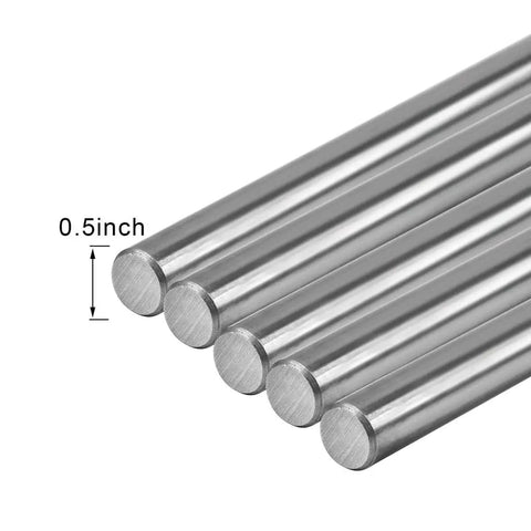 Close-up of steel winding bars, 0.5 inch diameter, for Two Pack 18 Inch Torsion Spring Winding Rods With Rubber Handles DIY Pro Tool.