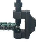 Heavy Duty 140 Link Roller Chain And Chain Breaker Kit For 50cc To 125cc Dirt Bikes ATVs Go Karts Scooters Pit Bikes Quads One Half Inch Pitch One Quarter Inch Roller Green in use.