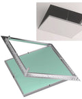 Straight Up Sleek Paintable Attic Access Door For Drywall Ceiling And Plumbing Inspection Panel with aluminum frame, 29.5x27.6 inches.