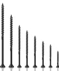 Heavy Duty Exterior Deck Screws For Timber And Fencing 1 Inch Size 8 Wood Screws With Black Epoxy Coating Rust Resistant And Salt Spray Tested Torx T25 Drive 199 Pieces In A 1 Pound Box By BNUOK.