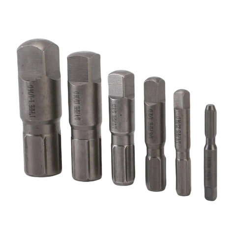 Awesome 6-Piece Pipe Extractor Kit To Slash Broken Screw Removal Hassles For 1/8-Inch To 1-Inch Pipes With Tough Storage Case For Home Pros, Cr-Mo steel extractors