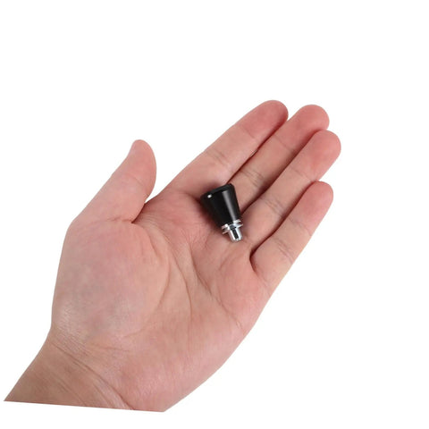 Top Grade 4 Pack Metal Spring Plunger Pins For Industrial Assembly And Machine Units Ensure Smooth Operation With Vibrations To Keep Fitting Secure During Heavy Duty Factory Work Every Time - hand holding a black metal spring plunger pin.