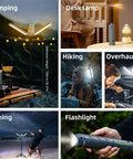Rechargeable 8000mAh Camping And Work Light With 3 Adjustable Heads 3000 Lumen Cordless LED Light On Telescopic Tripod Stand collage