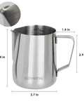 Barista Grade Stainless Steel Milk Frothing Pitcher 20oz 600ml For Espresso Machines And Latte Art Dishwasher Safe Rust Proof Easy To Clean Perfect For Cappuccino And Milk Foam