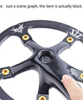 Beefy 10 Piece Double Chainring Bolts M8 Set For Road Mountain BMX Bikes And MTB Cranksets on black crankset arm