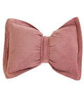 Corduroy Bow Knot Throw Pillow With Belt Comfy, Soft, Breathable Cushion For Sofa, Bed Or Office Chair Decor In Ashy Pink 11.8x19.7 Inches