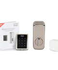 Motorized Touchscreen Smart Deadbolt With Included WiFi Bridge For Seamless Remote Access And Voice Commands Compatible With Alexa And Google Assistant Featuring Hella Tight Auto Unlock Keyless Entry Lock System with keypad and WiFi bridge.