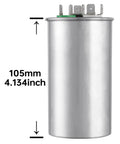 30 And 7.5 Microfarad Dual Run Start Capacitor 370 And 440 VAC CBB65B with 105mm height for condensers and air conditioners
