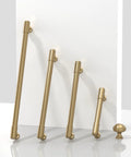 Five Pack Champagne Bronze Cabinet Pulls 5 Inch 128mm Solid Zinc Alloy Kitchen Cabinet Handles displayed on white background
