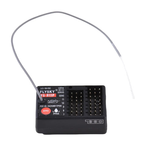 R11P 2.4GHz 11CH RC Receiver With External Single Antenna Compact Fit For RC Cars And Boats ANT Protocol Compatible component