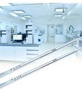 Premium Grade Heavy Duty Side Mounted Ball Bearing Drawer Slides Full Extension Steel cabinet hardware in a lab setting.