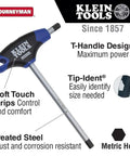 Journeyman 3 mm Hex Key With T Handle 6 Inch Built For Heavy Duty Torque Workhorse With Soft Touch Grips and laser etched size