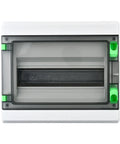 12 Way Waterproof Power Distribution Box Built Like a Tank With Cold Rolled Steel Plate And Embedded Brass Nuts Heavy Duty Din Rail Enclosure For Indoor Outdoor Wiring in closed position.