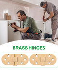 Brass Folding Table Hinge With Round Edges Heavy Duty Desk Hinge for Computer Desks and Furniture Accessories installation