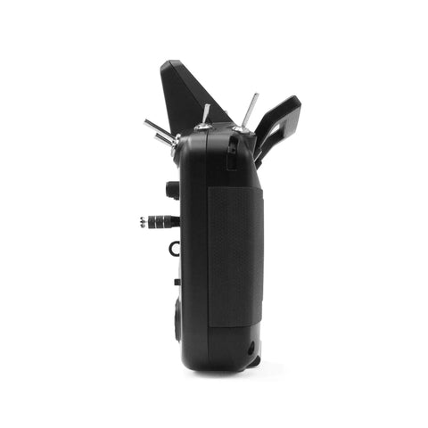 Side view of Tandem X18 Radio Transmitter With Dual Band 2.4GHz And 900MHz TD System showing ergonomic handle and switches