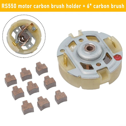 RS550 Motor Carbon Brush Holder Kit with 10 Extra Brushes including holder and carbon brushes for DIY power tools