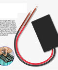 Handheld DIY Spot Welder Kit With 6 Adjustable Amps showing welding pen and battery pack connection