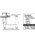 Diagram of Lift And Turn Tub And Bath Drain Stopper In Chrome Finish Easy Replacement Converts Trip Lever Drains