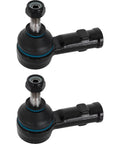 Smart Fortwo Front Outer Tie Rod End Replacement Set Pair For 2008 To 2015 1.0L Gas 3 Cyl Direct Fit Driver And Passenger Side Beefed Up Steering Feel Premium Quality Auto Parts, pair of black metal tie rod ends