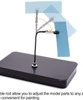 Metal Painting Stand Base Holder With 12 Magnetic Bendable Alligator Clip Sticks showing a flexible rod with a clip holding a model part